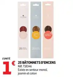 Auchan 25 bâtonnets d'encens offre