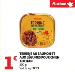 Auchan Terrine au saumon et aux légumes pour chien auchan offre
