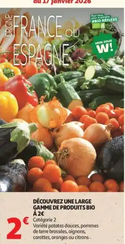 Auchan Découvrez une large gamme de produits bio á 2€ offre
