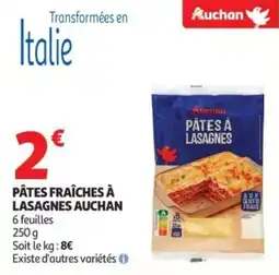 Auchan Pâtes fraîches à lasagnes auchan offre