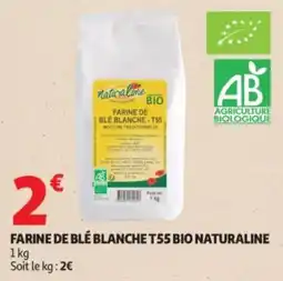 Auchan Farine de blé blanche t55 bio naturaline offre
