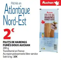 Auchan Filets de harengs fumés doux auchan offre