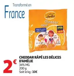 Auchan Cheddar râpé les délices d'amélie offre