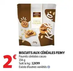 Auchan Biscuits aux céréales feiny offre