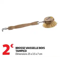 Auchan Brosse vaisselle bois tampico offre
