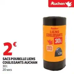 Auchan Sacs poubelle liens coulissants auchan offre