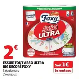 Auchan Essuie tout abso ultra big decoré foxy offre