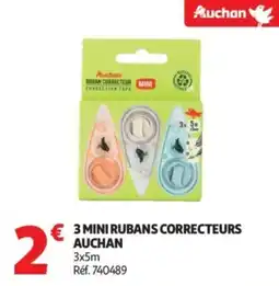Auchan 3 mini rubans correcteurs auchan offre