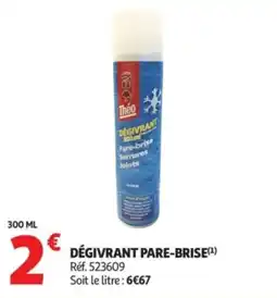 Auchan Dégivrant pare-brise offre