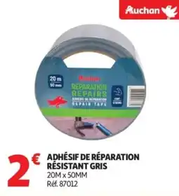 Auchan Adhésif de réparation résistant gris offre