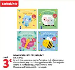 Auchan Mon livre puzzle d'une pièce offre