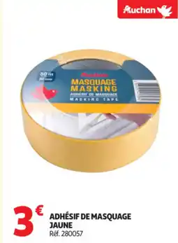 Auchan Adhésif de masquage jaune offre