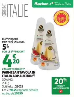 Auchan Parmesan tavola in italia aop auchan offre