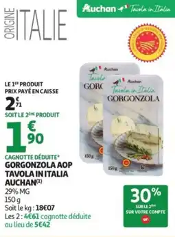 Auchan Gorgonzola aop tavola in italia auchan offre