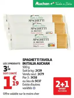Auchan Spaghetti tavola in italia auchan offre