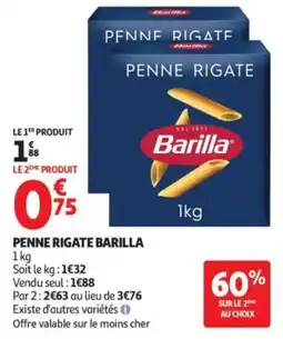 Auchan Penne rigate barilla 1 kg offre