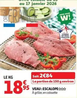 Auchan Veau: escalope offre