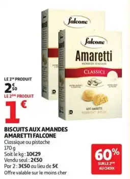 Auchan Biscuits aux amandes amaretti falcone offre
