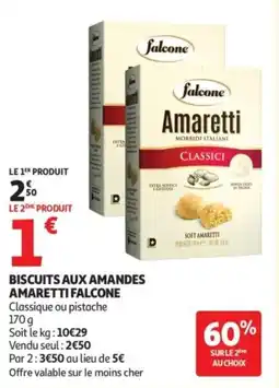 Auchan Biscuits aux amandes amaretti falcone offre