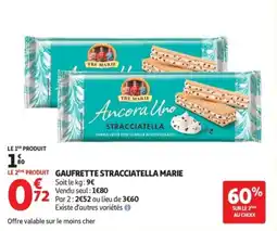 Auchan Gaufrette stracciatella marie offre