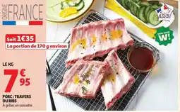 Auchan Porc: travers ou ribs offre