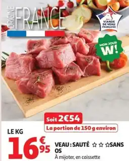 Auchan Veau: sauté sans os offre