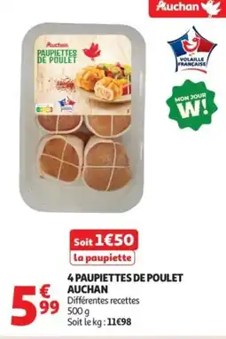 Auchan 4 paupiettes de poulet auchan offre