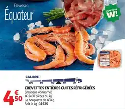 Auchan Crevettes entières cuites réfrigérées offre