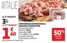 Auchan Chiffonnade de mortadelle auchan le charcutier offre