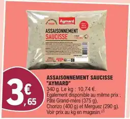 E.Leclerc ASSAISONNEMENT SAUCISSE AYMARD offre