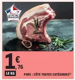 E.Leclerc Porc : Côte toutes catégories offre