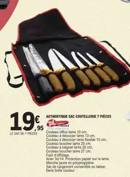 E.Leclerc AUTHENTIQUE SAC COUTELLERIE 7 PIÈCES offre