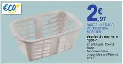 E.Leclerc PANIÈRE À LINGE 31,5L “ECO+” offre