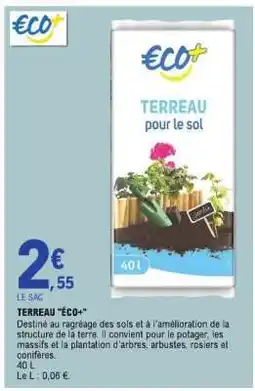 E.Leclerc TERREAU ECO+ offre