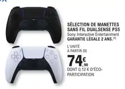 E.Leclerc SÉLECTION DE MANETTES SANS FIL DUALSENSE PS5 offre