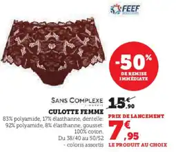 Super U Culotte femme offre