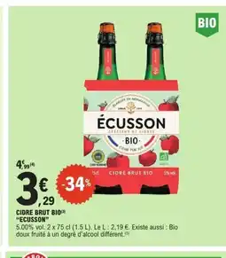 E.Leclerc ECUSSON Cidre brut bio offre