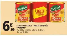 E.Leclerc PANZANI Le ravioli sauce tomate cuisinée offre