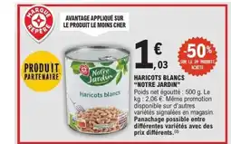 E.Leclerc NOTRE JARDIN Haricots blancs offre