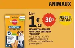 E.Leclerc PEDIGREE Bâtonnets à mâcher pour chien dentastix offre