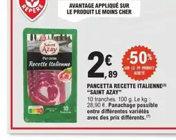 E.Leclerc SAINT AZAY Pancetta recette italienne offre