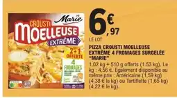 E.Leclerc MARIE Pizza crousti moelleuse extreme 4 fromages surgelée offre