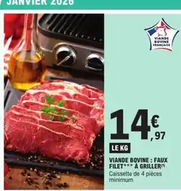 E.Leclerc Viande bovine : faux filet à griller offre