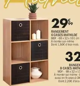 La Foir'Fouille Rangement 6 cases mathilde offre
