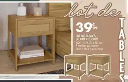 La Foir'Fouille Lot de tables de chevet erin offre