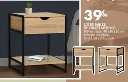La Foir'Fouille Lot de tables de chevet memphis offre