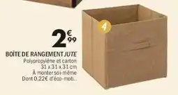 La Foir'Fouille Boîte de rangement jute offre