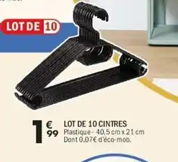 La Foir'Fouille Lot de 10 cintres offre