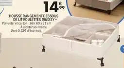 La Foir'Fouille Housse rangement dessous de lit roulettes dressy offre