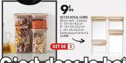 La Foir'Fouille Set de bocal verre offre